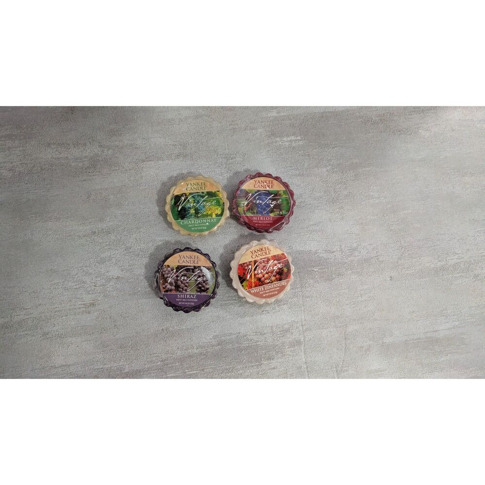 Yankee Candle Vintage Wine Tarts Set - Rare Retired Scents Lot of 4 - Picture 3 of 4